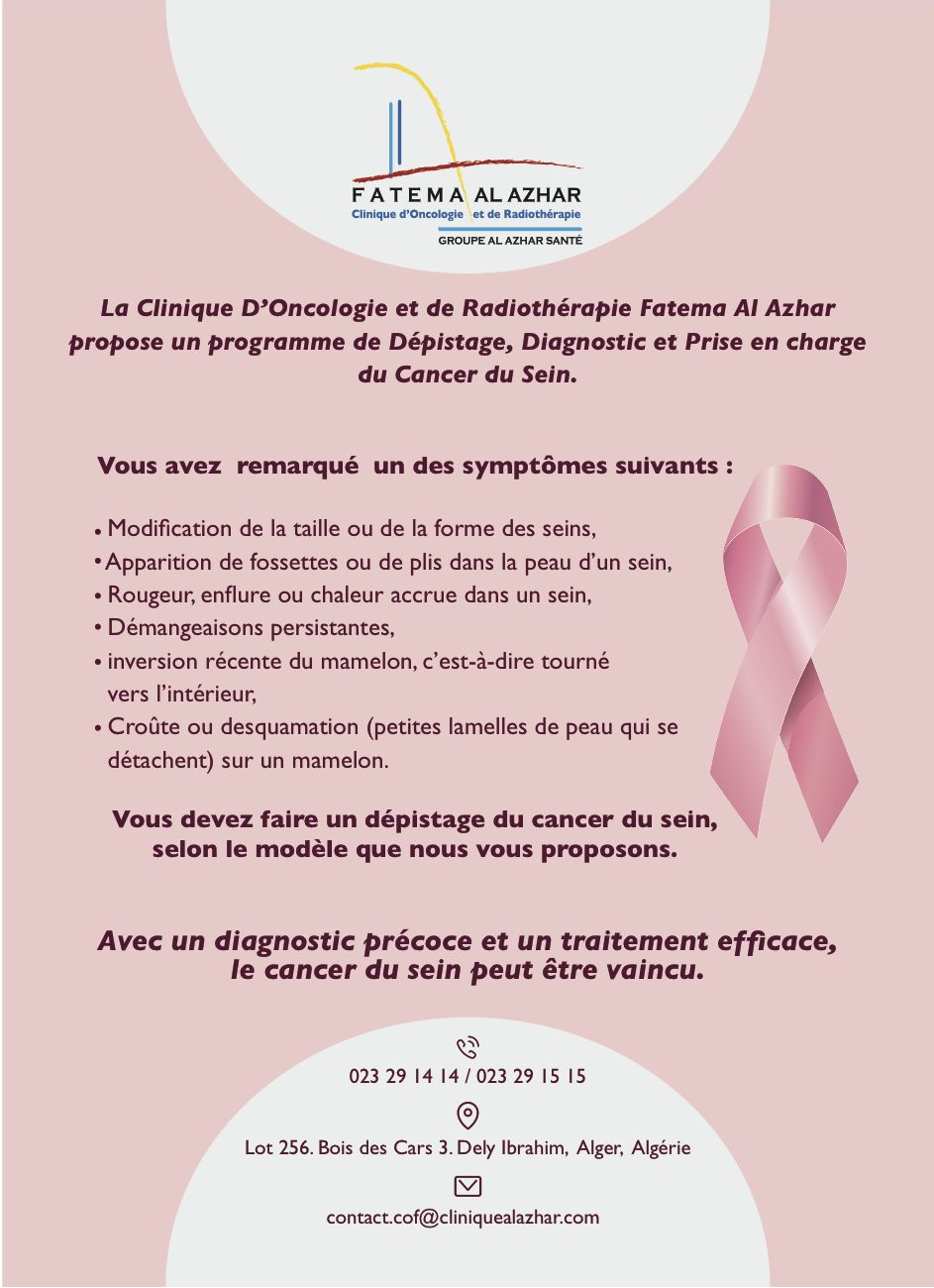 Programme De Dépistage Diagnostic Et Prise En Charge Du Cancer Du Sein